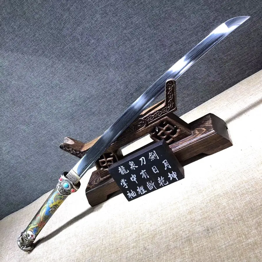 Высокое качество японский самурайский меч катана острый сложенный Дамасская сталь лезвие Полный Тан может отрезать бамбук