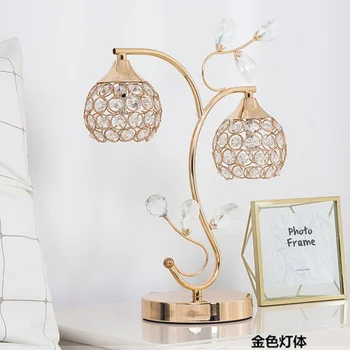 

Simple and creative decoration wedding birthday gift learning energy saving crystal bedside bedroom table lamp