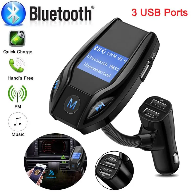 Новый FM рабочее расстояние двойной порт USB 3 A Выход Bluetooth 0 fm передатчик