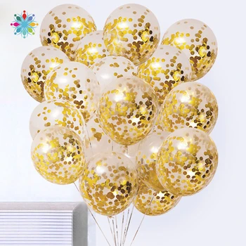 

50Pcs 12 Inch Birthday Decoration Colored Aluminum Foil Sequined Balloons Confetti Balloons Sequin Balloons Festival Decoration