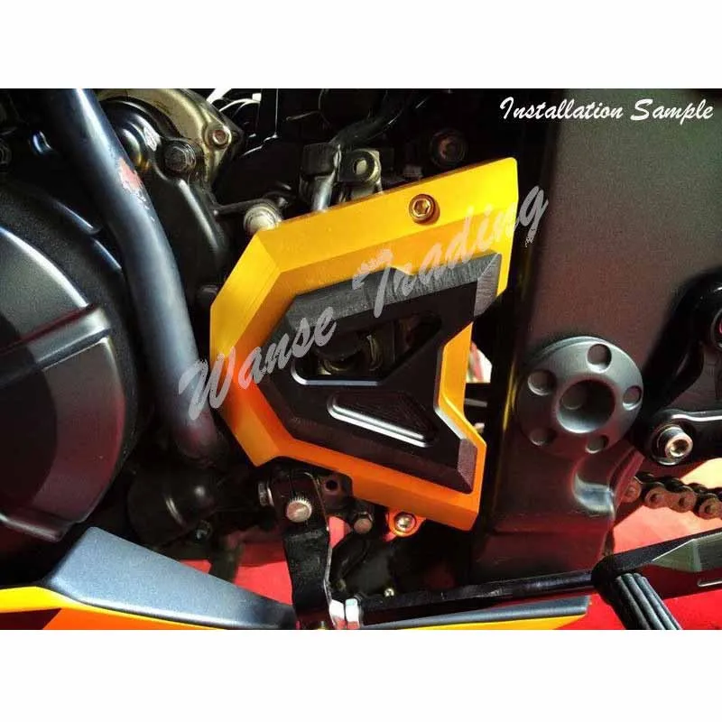 Waase для Kawasaki Ninja 250 300 EX250 EX300 2013 переднего колеса цепи гвардии Обложка Левая сторона двигателя