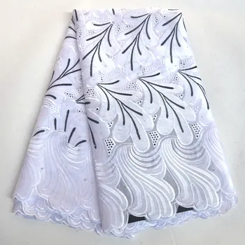 

2018 Latest African Cotton Swiss Voile Lace Fabric High Quality White African Swiss Voile Lace In Switzerland For Wedding IG272