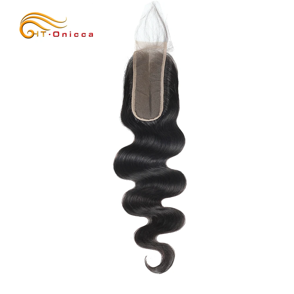 

Peruvian Hair Closure 2x6 Lace Closure 100% Remy Human Hair Body Wave Closure Middle Part 8"-20" Natural Color Kim K Closure