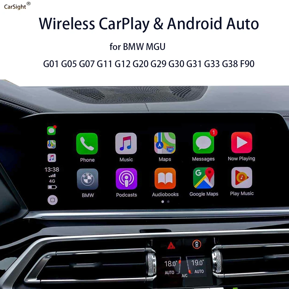 

Wireless Android Auto Solution Phone Screen Mirror Retrofit Apple CarPlay Module for BMW MGU ID7 G20 G01 F90 Series 3 X5 X7