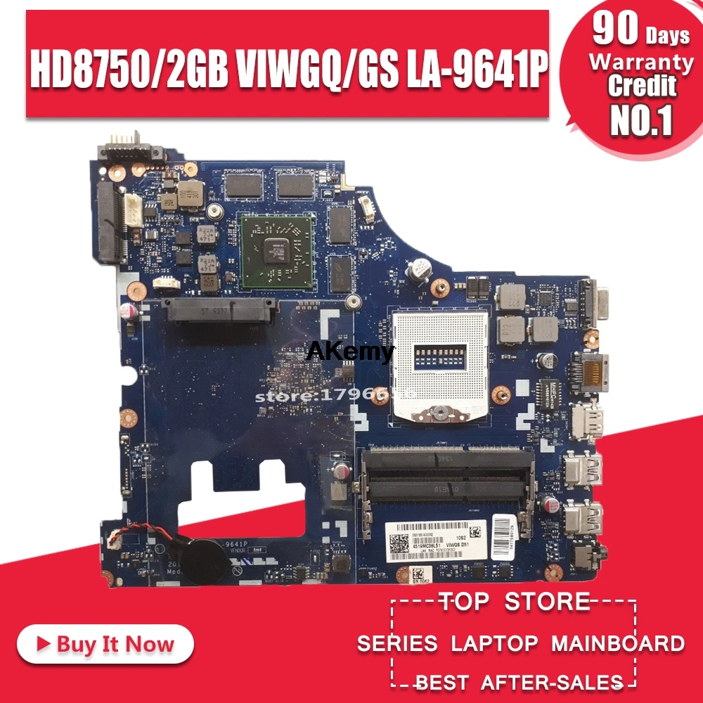 

VIWGQ GS LA-9641P G510 Laptop Motherboard for Lenovo G510 motherboard with ATI Radeon R5 M230 / HD8750 2GB GPU tested 100% work