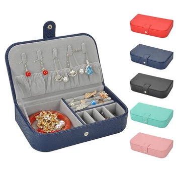 

PU Leather Small Ring Bracelet Necklace Earrings Storage Jewelry Boxes For Dressing Table Desktop Finishing Organizer