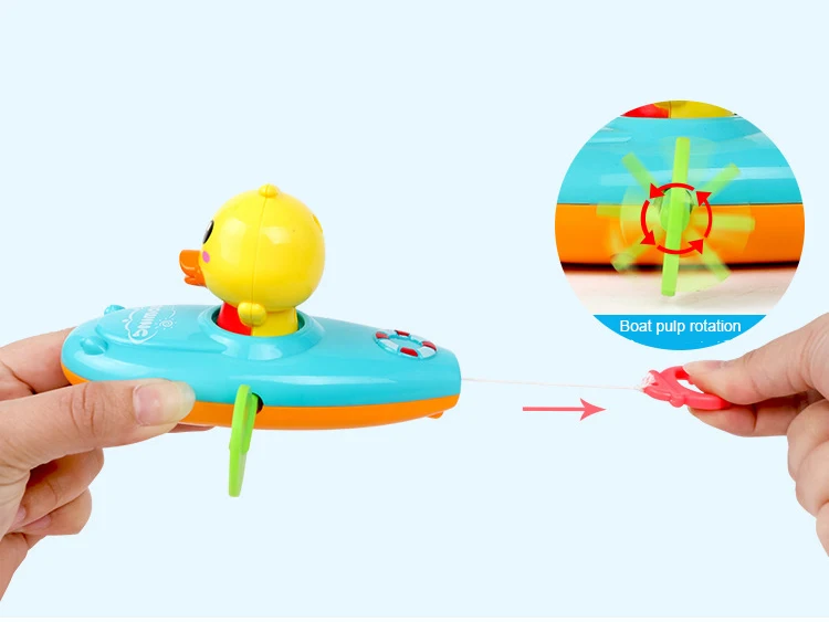 1 pcs Cute Cartoon Duck Bath Toys Classic Water Toy Back Rowing Boat  Baby Bathing Swim Duck Chain Clockwork Toy for Children Baby & Toddler Toys near me