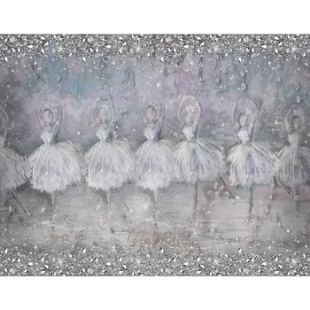 

Custom digital printing cloth 3 D dancer stage photo backgrounds for model portrait banner photography backdrops