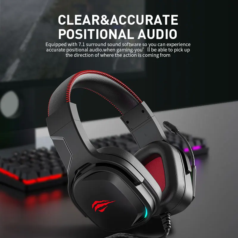 Havit 7.1 USB Plug On Ear Headphone 