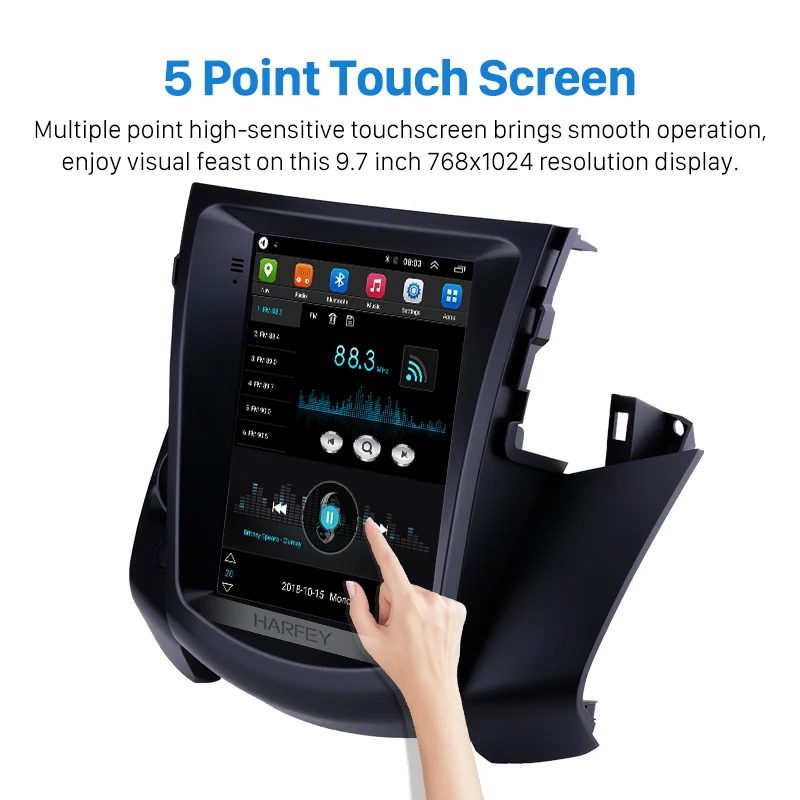 Sale Harfey Unit Car GPS Navi 4G LTE Android 9.1 Radio 9.7" for 2008 2009 2010 2011 Toyota RAV4 support WIFI Digital TV 1080P Video 2