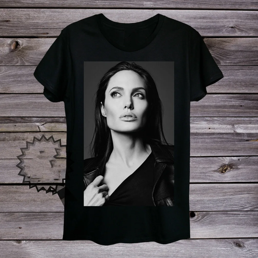 Angelina Jolie Мужская футболка унисекс или Wo облегающая Брэд Питт актриса гробница