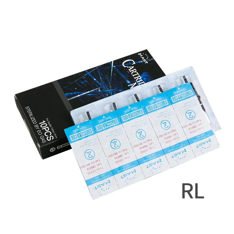 1201RL 10 шт. иглы для татуажа, Перманентный макияж, картридж, иглы для татуажа, набор игла для бровей, 10 шт./лот