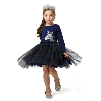 

Fancy Sequined Unicorn Dress Children Princess Tutu Gown Children Clothing Kid Dresses for Girls Clothes 3 5 8 Years Unicornio