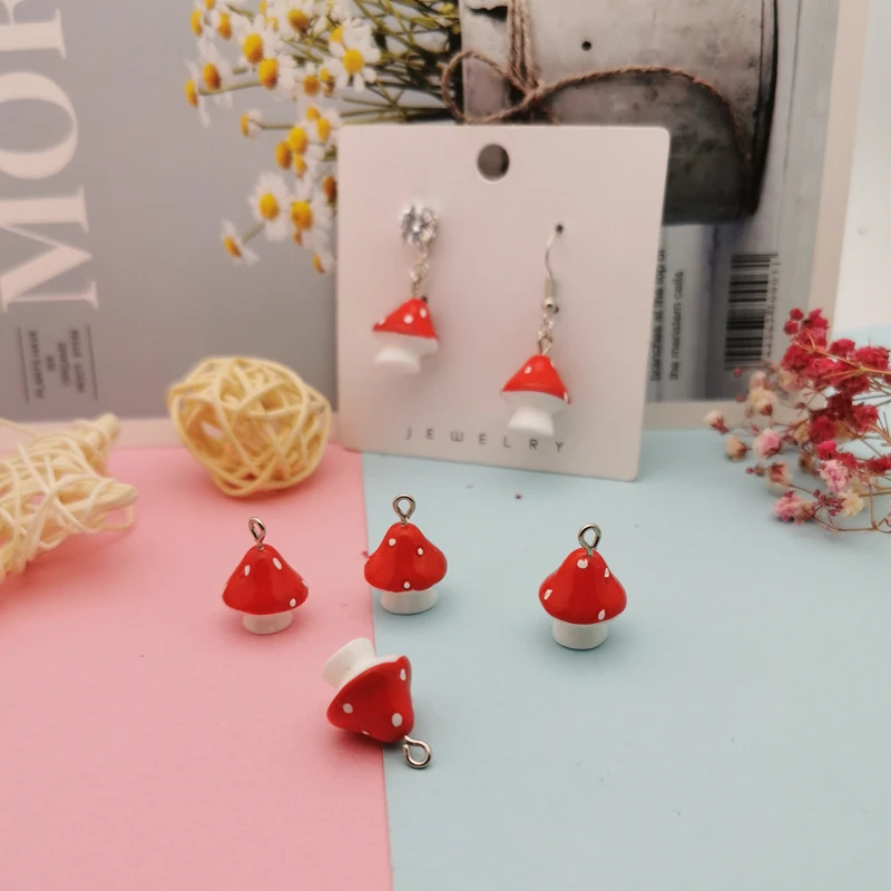10pcs 3D Mushroom Resin Charms Pendant DIY Craft fit Bracelet Jewelry Finding Little Vagetable Dangle Handmade 15*21mm YZ750 10pcs 3D Mushroom Resin Charms Pendant DIY Craft fit Bracelet Jewelry Finding Little Vagetable Dangle Handmade 15*21mm YZ750