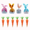 Hot Sale 20 / Batch Cute Rabbit Carrot Ear Biscuit Bag Candy Biscuit Gift Bag Snack Baking Packaging Supplies Easter Decoration ► Photo 2/6