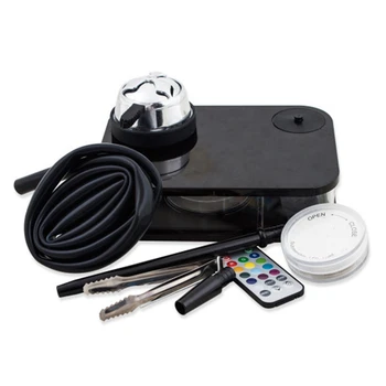 

Modern Acrylic Portable Narguile Shisha Nargile Chicha Water Pipe Complete Smoking Hookah Accessories with LED Light