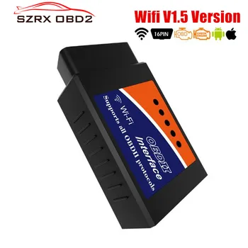

Wifi/Bluetooth ELM327 Auto Diagnostic Scanner OBD2 Diagnostic Tool ELM 327 WIFI OBDII Scanner V1.5/V2.1 Wireless For Android/IOS