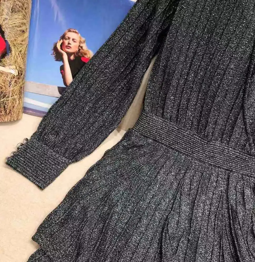 AH1194 High quality New Fashion Women Autumn Dress Luxury famous Brand European Design party style dress