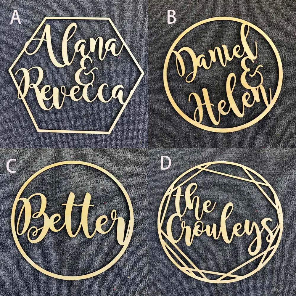 Personalized Wedding Sign Hoop Style Name Wooden decor,Reception Decor,wedding sign Hoop,Photo Prop Wall Sign For Bride & Groom (5)
