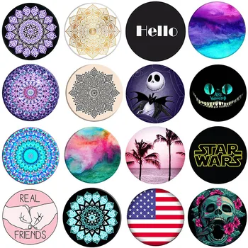 

popping Round Socket Cute Hot Phone Holder Color Painting Pocket Socket Expanding Stand Grip попсокет for all Smartphones