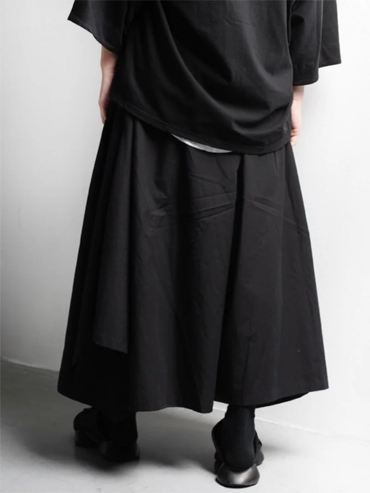 Men's Wide-Leg Pants Spring And Autumn New Classic Dark Irregular Design Japanese Trend Loose Leisure Large Size Pants