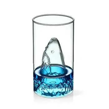 

Creative Home Bar Crystal Beer Big Shark Glass Cup Wine Mug Beer Glass Mug Crystal Whisky Vodka Tea Coffee Cup 350ml Beer Cups