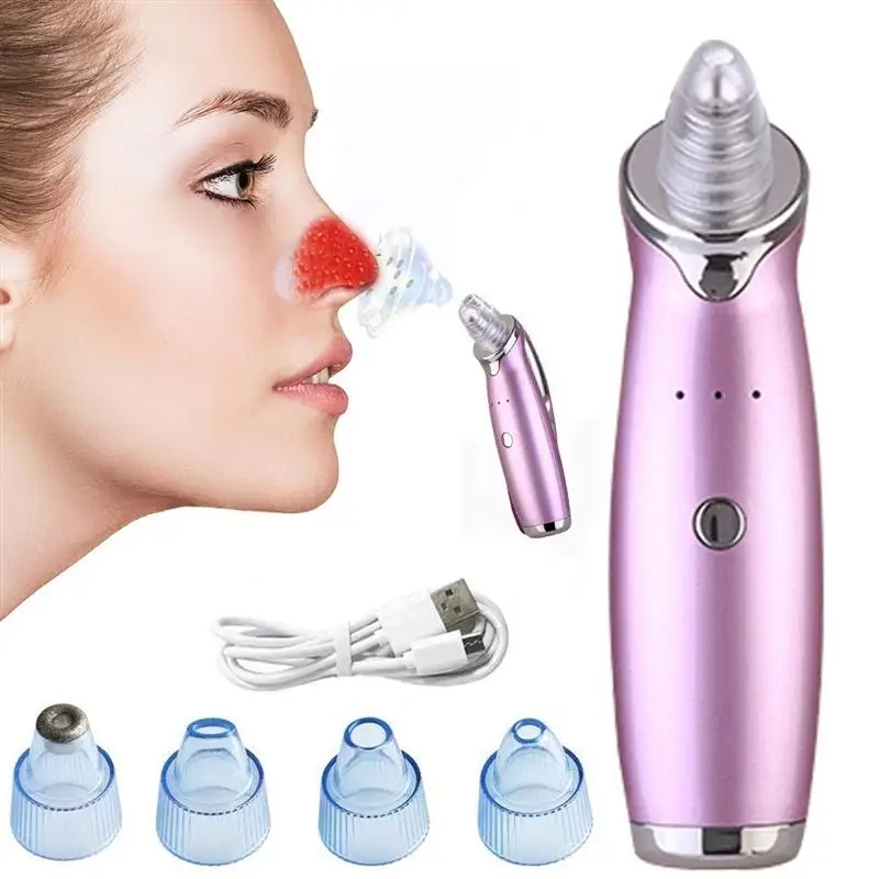 

Facial Pore Nose Blackhead Vacuum Suction Machine Blackhead Remover Peeling Pore Cleansing Face Skin Deeply Cleaner (Rose Gold)