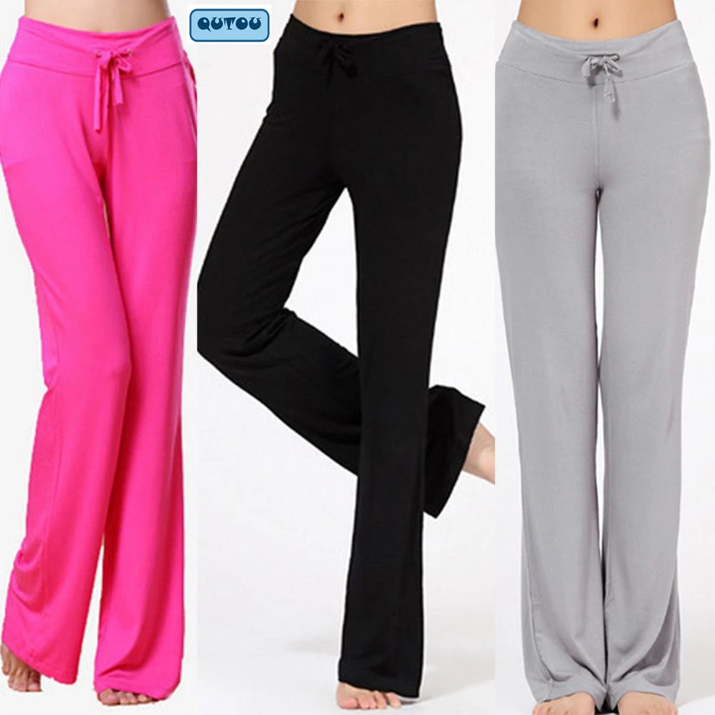 Drawstring Wide Leg Yoga Pants