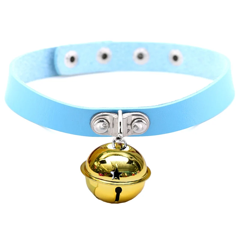 ошейник с подвеской сердце черный aa239. колокольчик на шее. бубенчик на шею. чокер с бубенчиком. колокольчик на шее.