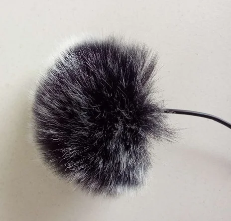 Микрофон пушистый dead cat для нагрудного микрофона 0,5 см diapметр белый серый черный смешанный цвет