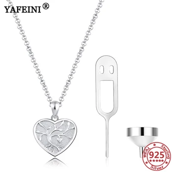 شراءYAFEINI 925 فضة القلب الحياة من شجرة جرة القلائد للرماد التذكاري القلادة القلائد الحيوانات الأليفة الرماد النعش مجوهرات جنائزية