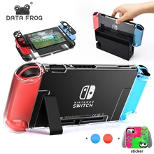 Съемный кристально-прозрачный защитный чехол с изображением лягушки для передачи данных, чехол с переключателем, жесткая прозрачная задняя крышка для nintendo Switch NS NX