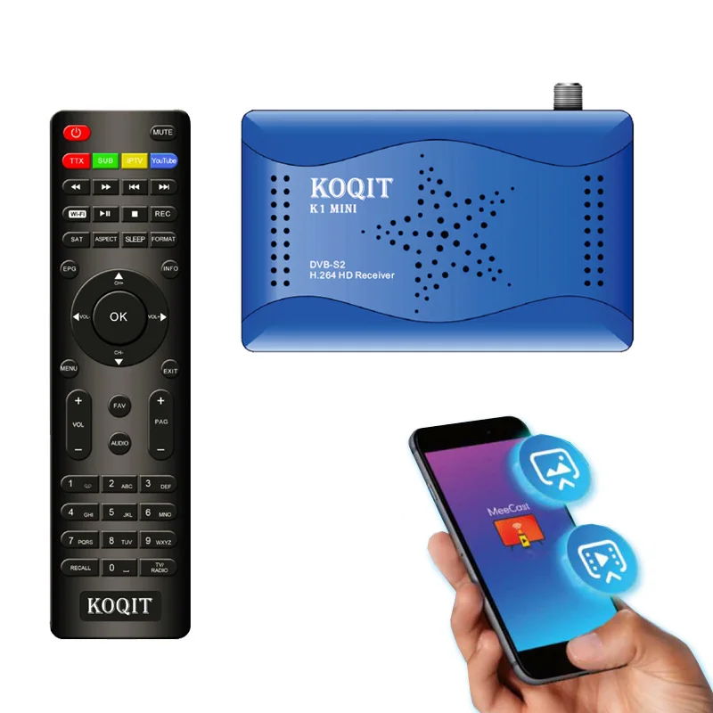Спутниковый приемник Koqit DVB S2 искатель ТВ приставка T2MI тюнер зеркальный литой