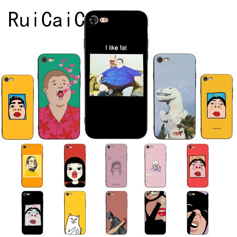 Чехол для телефона Ruicaica Funny Fat Man Love Heart с изображением динозавра iPhone 8 7 6 6S X XS MAX 5 5S SE