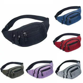 

Women Men Fanny Pack Casual Travel Bum Bag Zip Sports Waist Bag Shoulder Cellphone Chest Hip Package Bag On A Belt