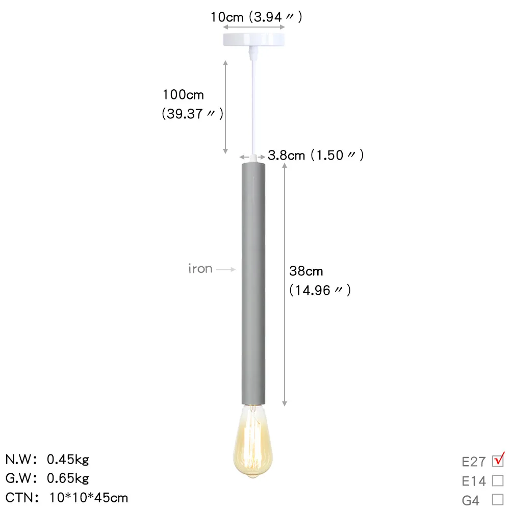D0091灰色 尺寸图英文版