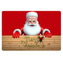 Противоскользящий коврик для кухонной двери, моющийся коврик для ванной комнаты, домашний входной ковер, Рождественский узор, товары для дома и офиса