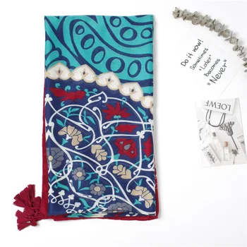 

2020New Summer silk Scarf Women Sun Beach Towel National Style Cotton Linen Shawl chiffon hijab poncho blanket scarves pashmina