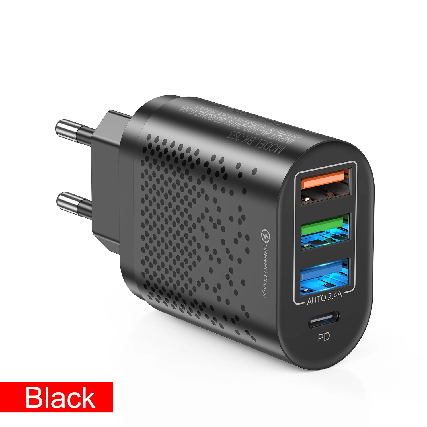 ANSEIP USB 48W PD Quick Charge USB Type c Wall Charging For iPhone 12 11 Samsung Xiaomi Mobile 4 Ports EU US Plug Charge Adapter 65 watt charger phone Chargers