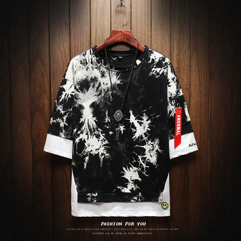 

Men's new fashion leisure printing travel party short sleeve T-shirt