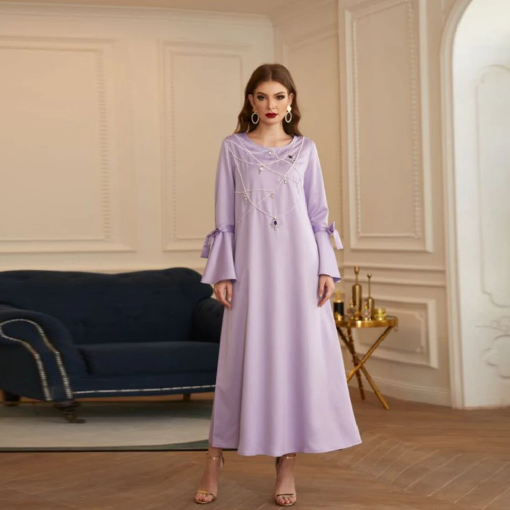 

Kaftan Abaya Dubai Turkey Muslim Fashion Dress Islam European Clothing Maxi Dresses Abayas For Women Robe Musulman De Mode Femme