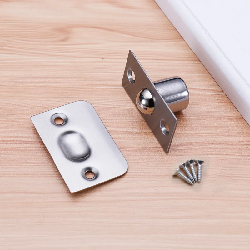 Adjustable Invisible Wooden Cabinet Door Top Beads Lock Closet Ball Catch Latch Catcher Stainless Steel Hot