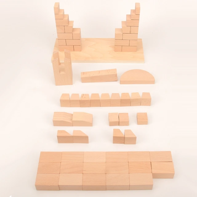 1Set Roman Arch Bridge Montessori Block Interactive Educational Baby Block Toddlers Sensory Stacking Blocks Tumble Block 4