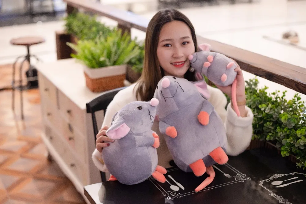 1 шт. 30/50 см Kawaii моделирование Мышь плюша детские игрушки, Забавный хомяк Мышь ручной милые плюшевые домашние тапочки с изображением Мягкая кукла мышка, детский подарок на Рождество