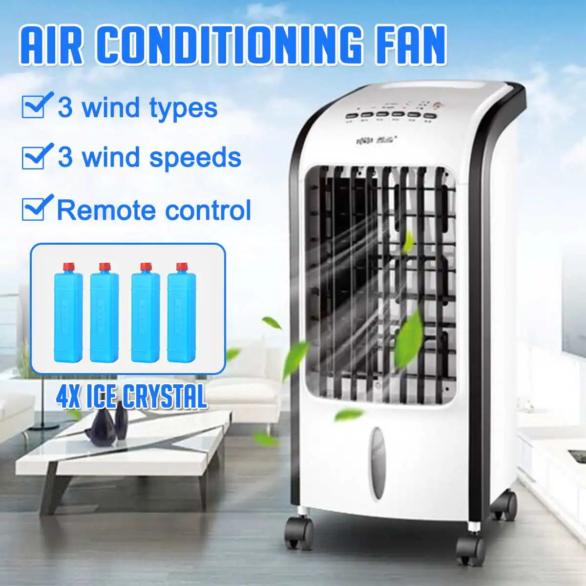 

US Plug Portable Air Conditioner Conditioning Fan Humidifier Cooler Cooling 220V Air Conditioner Cooling Fan Humidifier