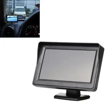 

Hot 4.3 Inch Digital Display Car Monitor HD Car Display Desktop Sunshade For Rear View Reverse Camera TFT LCD Display Two AV Inp
