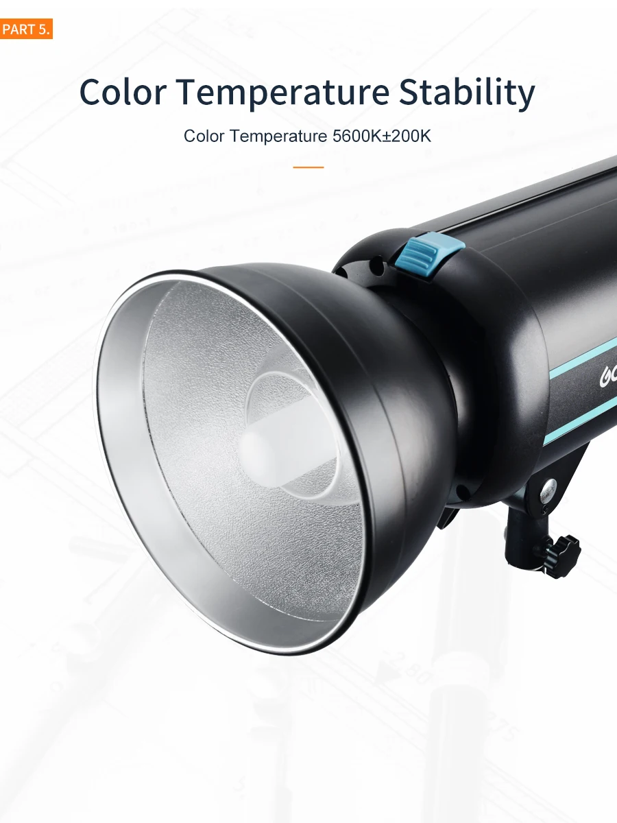 Godox QSII серии QS400 II QS400II 400Ws стробоскопическая вспышка моделирование света, 5600K Цветовая температура