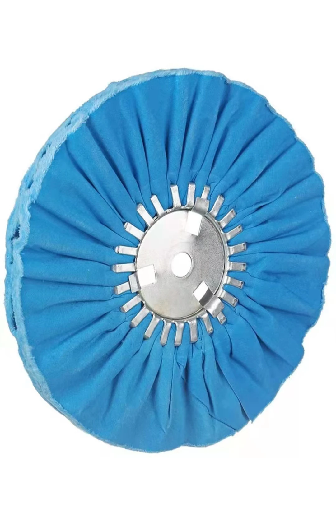 8" Blue Airway Buffing Wheel,5/8'' Arbor Hole,16 Plys/Coarse Polishing for Angle Grinder, 1PCS