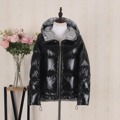 black no fur LUZUZI, натуральный Лисий мех, воротник, натуральный мех, пальто, зимняя куртка, женский свободный короткий пуховик, белый утиный пух, куртка, толстая, теплая - Цвет: black no fur