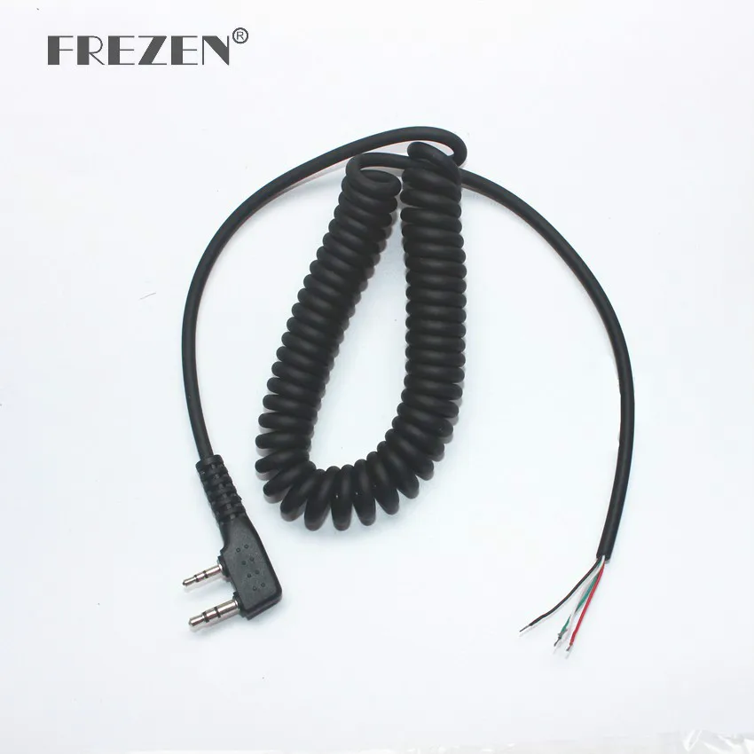 DIY 4 провода микрофонный кабель K разъем 2 контакта для kenwood wouxun baofeng puxing linton tyt quansheng